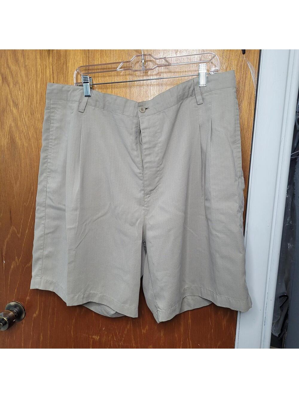 Bamboo Cay Mens Shorts Size 40 Pleated Resort Khaki Beige Chino Fine Resort Wear